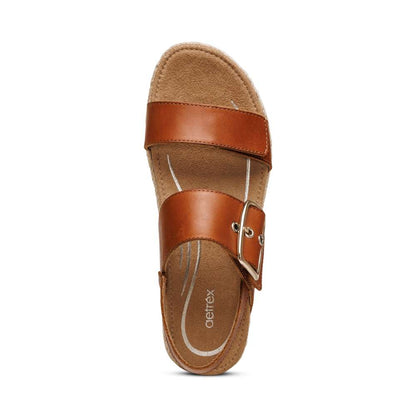 Vania Platform Sandal - Cognac