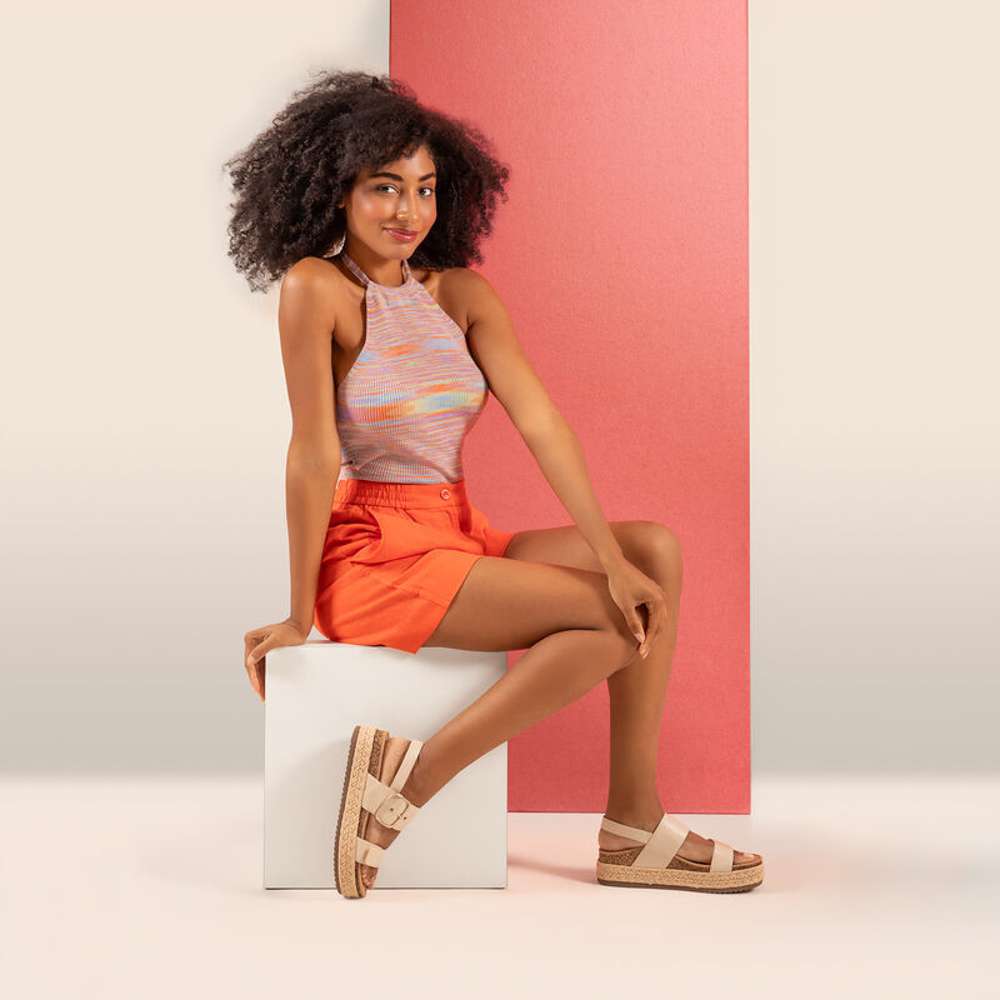 Vania Platform Sandal - Ivory