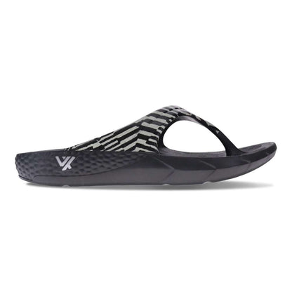 Vitality Recovery Toe Post Sandal - Black Zebra